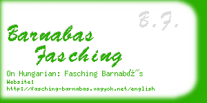barnabas fasching business card